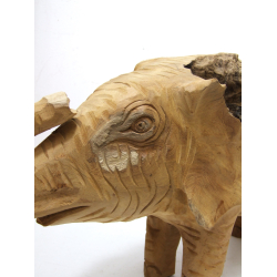 Słoń rzeźba z drewna tekowego 60x30cm